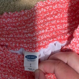 Pink with white floral Old Navy skirt
